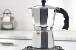 an espresso maker in a kitchen