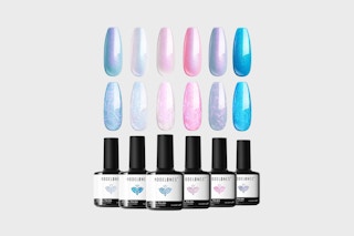 gel nail polish on a grey background