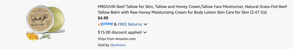 AmaZon Beef Tallow Cream 2025 2