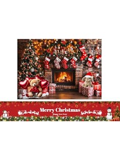 Christmas Backdrop & Banner Set