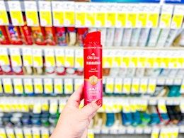 hand holding old spice karma in walgreens