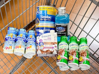 pediasure ensure glucerna pedialyte similac in walmart cart