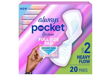 3 Always Flexfoam Pocket Pads Packs