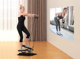 Mini Stepper With Resistance Bands, Starting at $22.99 on Amazon card image