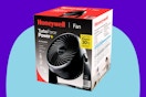 The Honeywell Black Turbo Force Power Table Fan in box (stock photo)