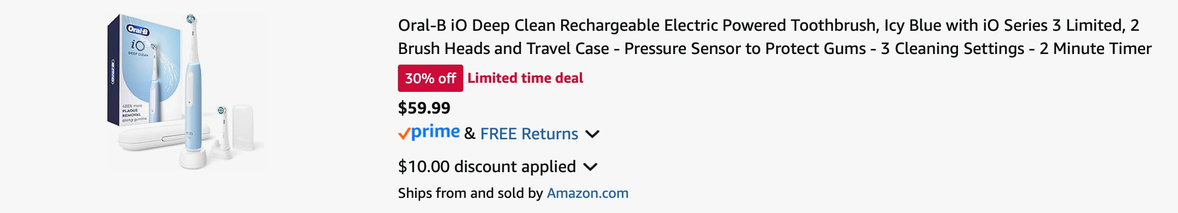 Amazon Oral-B iO Deep Clean Toothbrush 2025