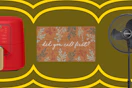 red air fryer, coir doormat, black oscillating fan