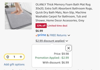 Memory Foam Bath Mat