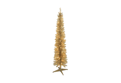 Pre-Lit Tinsel Christmas Tree
