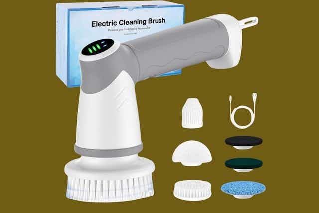 Pay $10 for an Electric Cleaning Brush on Amazon — Score 66% in Savings card image