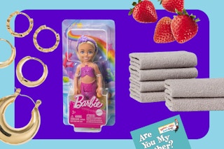target barbie book washcloths strawberries earrings