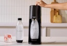 a SodaStream machine making sparkling water