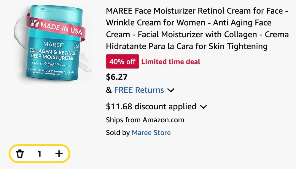 maree face moisturizer