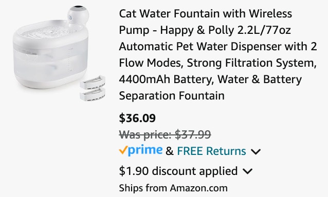 Cat Water Fountain