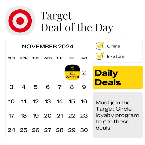 Target Deal of the Day See the Offer for Dec. 18, 2024 The Krazy Coupon Lady