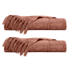 Viscose Chenille Throw Blanket Set