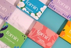 fomin soap packs lined up in a pattern
