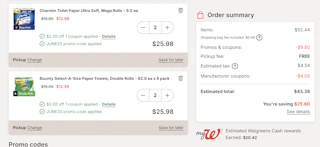 walgreens charmin bounty screenshot
