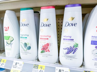 dove body wash on walgreens shelf