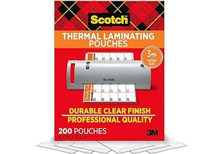 2 Scotch Laminating Pouch 200-Packs 