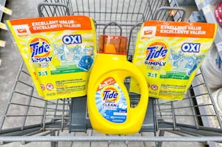 tide simply detergent in shopping cart