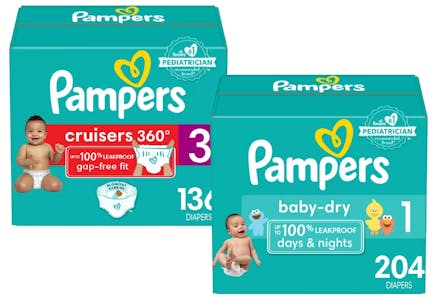 2 Pampers Diapers