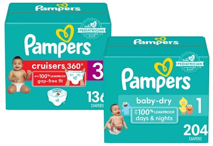 2 Pampers Diapers