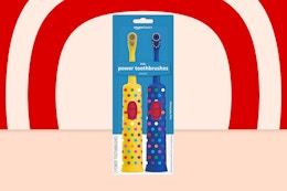 Amazon Basics Kids' Electric Toothbrush 2-Pack, Now $6 With Subscribe & Save card image