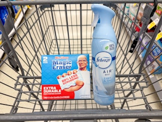 febreze and mr. clean items in walgreens cart