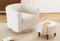 Mercer41 Barrel Chair With Ottoman