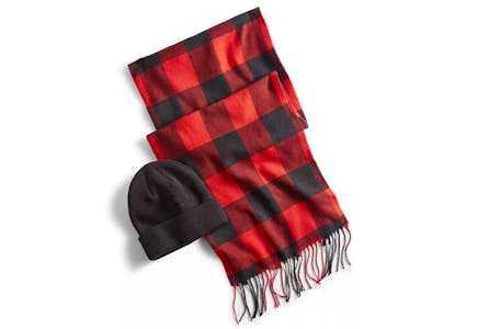 Club Room Men's Beanie and Scarf Set