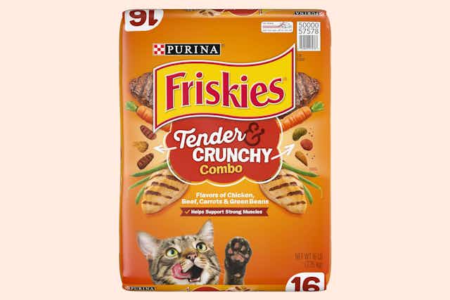 Purina Friskies Dry Cat Food 16-Pound Bag, as Low as $11.99 on Amazon card image