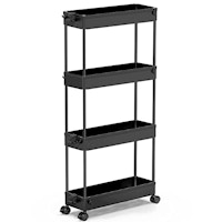 Slim 4-Tier Rolling Storage Cart