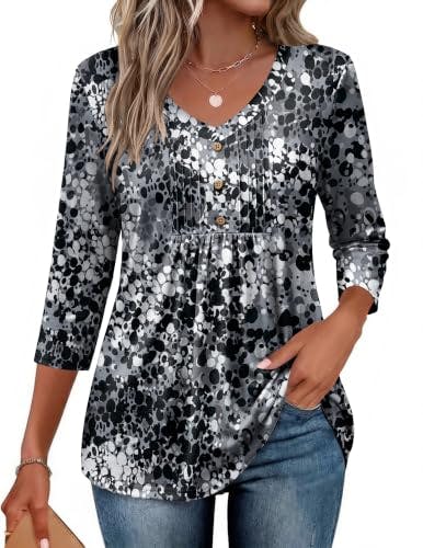 Ekouaer Women's 3/4 Sleeve Top