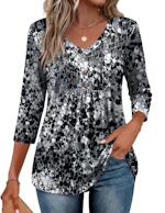 Ekouaer Women's 3/4 Sleeve Top