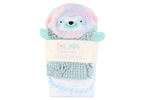 Baby Aspen Rainbow Sloth Bath Set