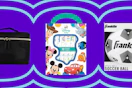black makeup train case, disney kids book set, and a soccer ball