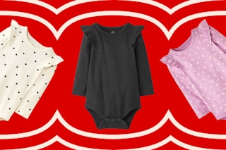 3 cat & jack baby ruffle bodysuits side by side