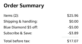 Blue diamond almonds Amazon receipt