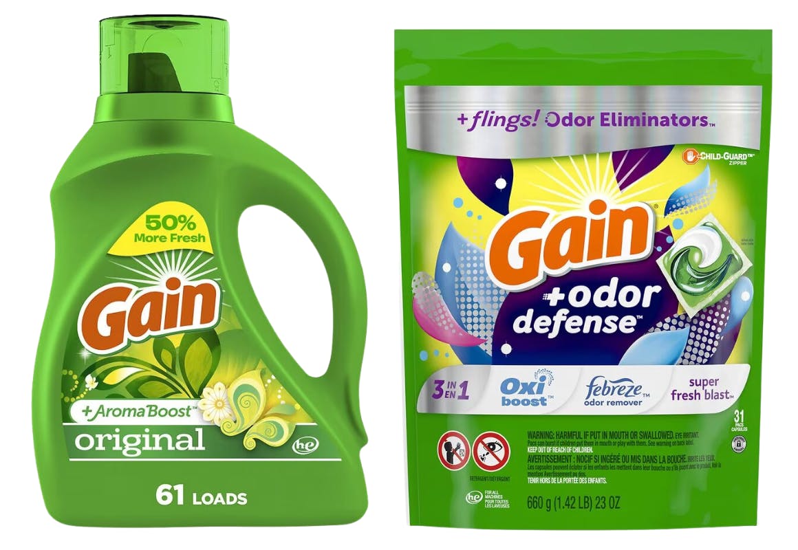 1 Gain Detergent + 1 Flings