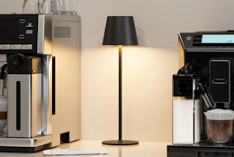 a cordless lamp on a counter