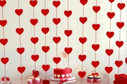 heart felt decor near dessert