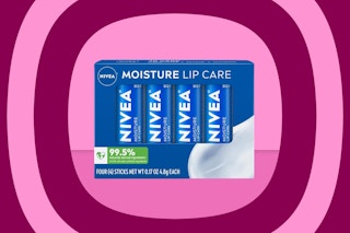 Nivea lip balm packaging on template