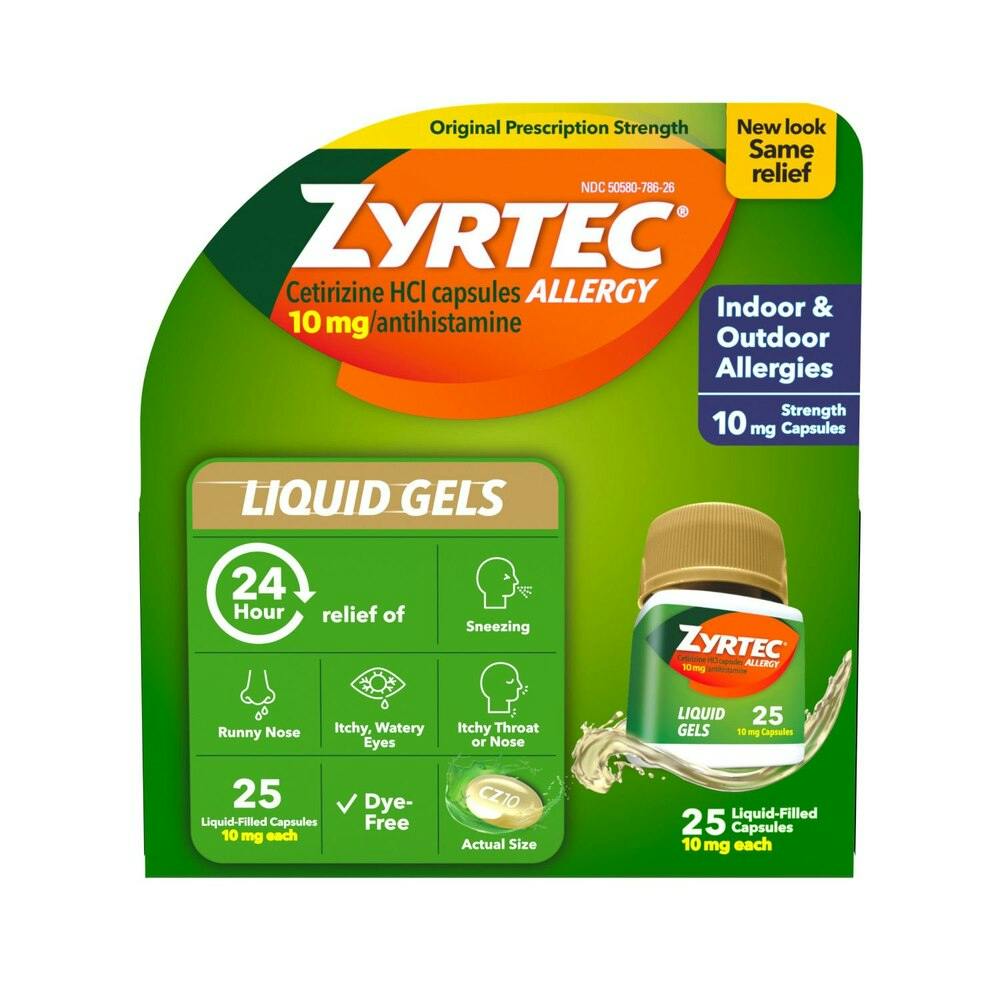 Zyrtec Allergy Relief Liquid Gels