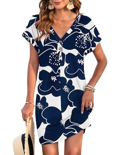 Women's V-Neck T-Shirt Dress