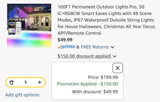 100ft xmas lights cart