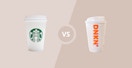 which is cheaper: starbucks versus dunkin donuts graphic