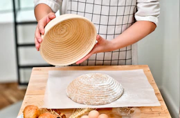 Lifestyle image of a sourdough kit being used to make bread