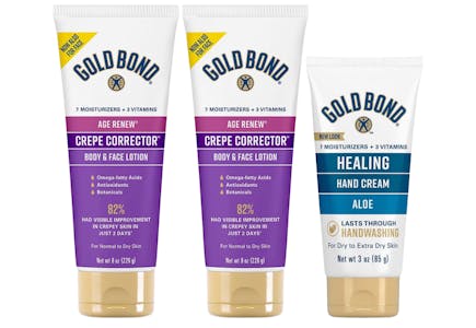 3 Gold Bond Lotions