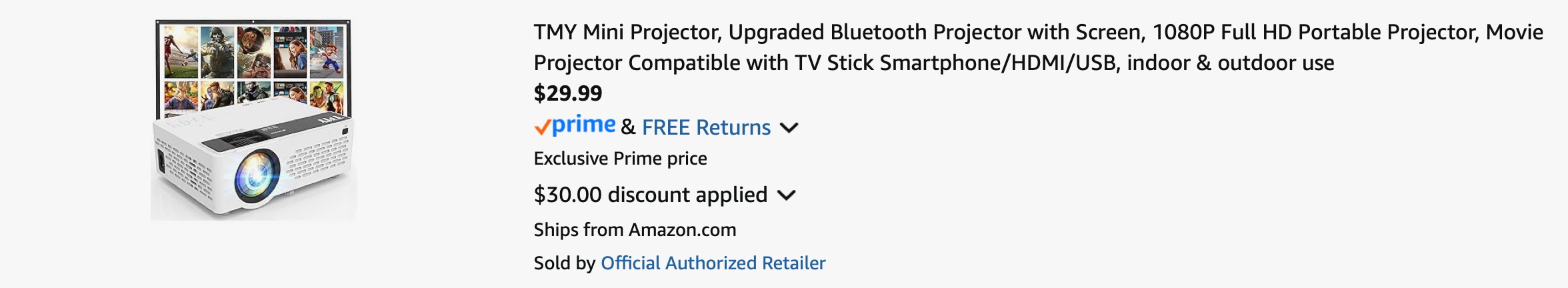 Amazon Mini Bluetooth Projector 2025